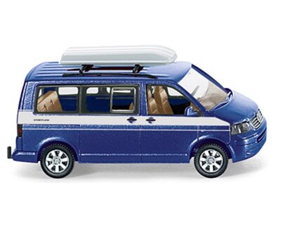 WIKING 030805 1:87 VW T5 Multivan mit Dachbox shadowblue-metallic