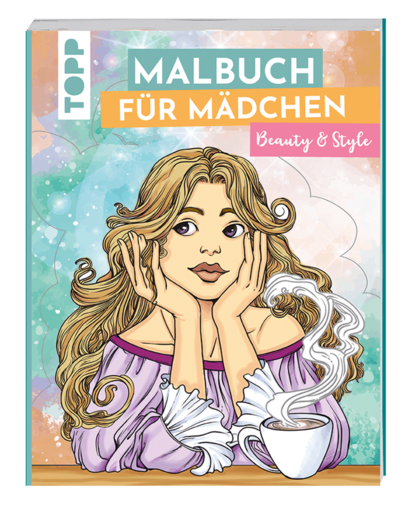 TOPP 29063 Malbuch für Mädchen Beauty & Style - Das Malbuch ab 10 Jahren