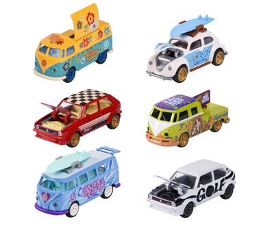 MAJORETTE 212055005 1:64 VW The Originals Deluxe Cars, 6-fach sortiert
