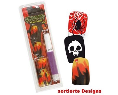 FRIES 30844 Fingernägel Halloween, sortierte Designs