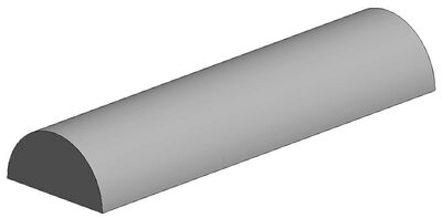 EVERGREEN 500240 Halbrundstange, 35 cm lang, D