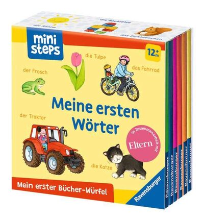RAVENSBURGER 31771 Mein erster Bücher-Würfel: Meine ersten Wörter (Bücher-Set)