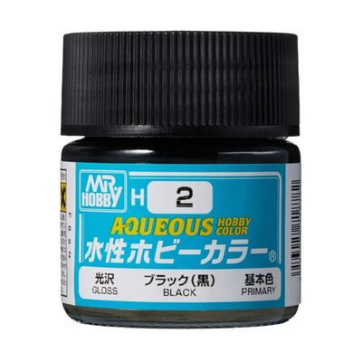 MR. HOBBY H-002 Aqueous Hobby Colors (10 ml) Black