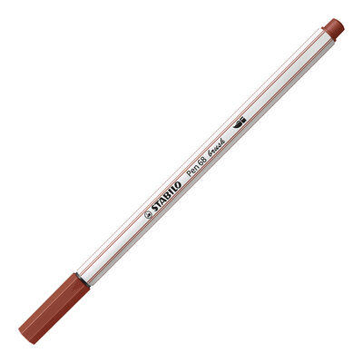 STABILO 568/75 Premium-Filzstift mit Pinselspitze für variable Strichstärken - STABILO Pen 68 brush - Einzelstift - siena