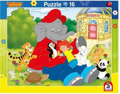 SCHMIDT SPIELE 56792 Rahmenpuzzle Benjamin Blümchen 16 Teile 24 Teile
