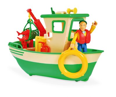 SIMBA 109251074 Feuerwehrmann Sam Charlies Fischerboot mit Figur