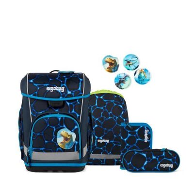 ERGOBAG 01518-90390-10 Schulranzen-Set Bärassic Garden cubo light, Blau