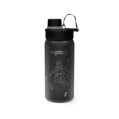 ERGOBAG 00828-80001-10 Trinkflasche Superheld, Schwarz