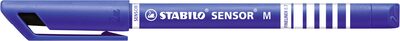 STABILO 187/41 Fineliner mit gefederter Spitze - STABILO SENSOR M - medium - Einzelstift - blau