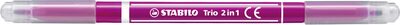 STABILO 223/56 Filzstift und Fineliner in einem - STABILO Trio 2 in 1 - Einzelstift - rosa