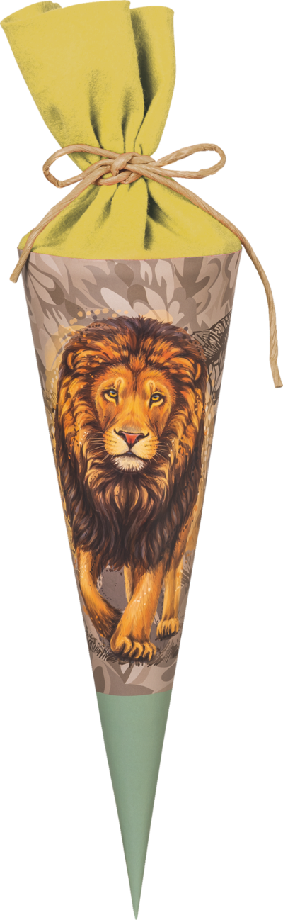 BRUNNEN 1048035221 Schultüte „Löwe“ Safari World | grün/braun