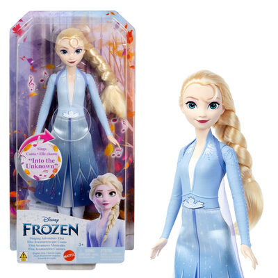 MATTEL HXD32 Disney Die Eiskönigin Singende Abenteuer Elsa Puppe „Wo noch niemand war“ (DE)