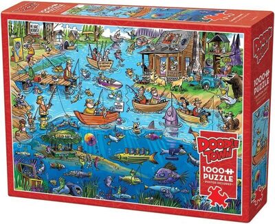 COBBLE HILL 3844503 Puzzle 1000 Teile Verrückter Angelausflug