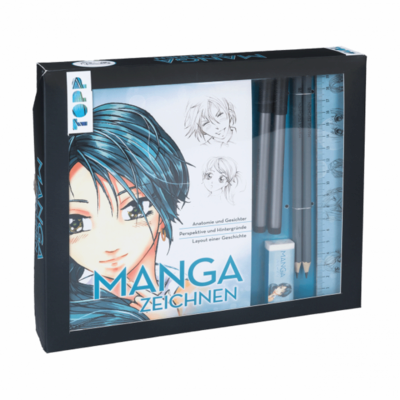 TOPP 4375 Kreativ-Set Manga zeichnen - Buch mit Manga-Grundkurs