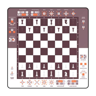 IMMERSION 2009875 Spielmatte 'Einfach Schach' 40x40cm