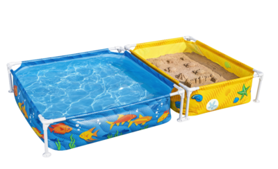 BESTWAY 561CF My First Frame Pool mit Sandkasten, 213x 22x30,5 cm