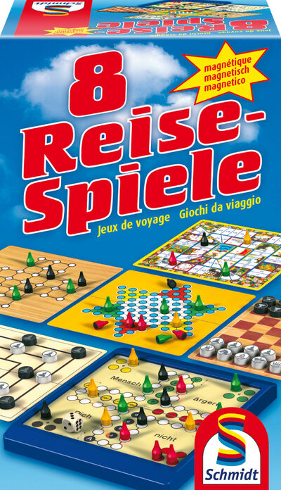 SCHMIDT SPIELE 49102 8 Reise-Spiele, magnetisch