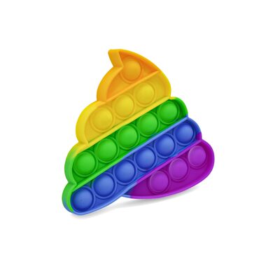 HCM KINZEL 12467 Bubble Fidget - Kackhaufen rainbow