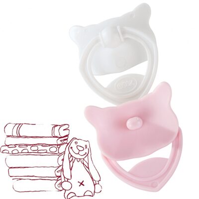 GÖTZ 3402236 Cookie Schnuller Set rosa & weiss