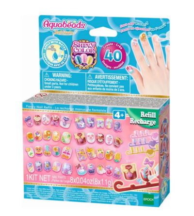 EPOCH 35007 AQUABEADS Fingernägel Nachfüllset Gelb-Pink