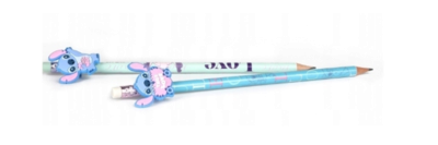 STITCH 75255PTR Bleistifte Disney Stitch Fashion mit Radiergummi blau/grün 2 Stück