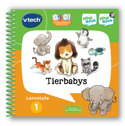 VTECH 80-480004 Magi Book Lernstufe 1 - Tierbabys 3D