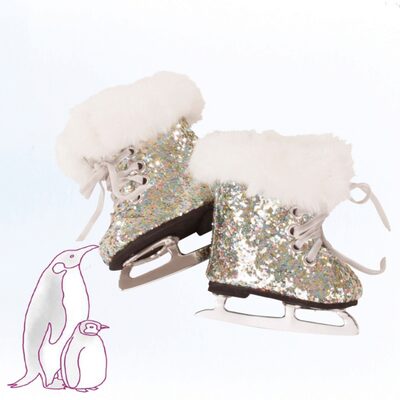 GÖTZ 3402998 Schlittschuhe Gr. M/XL, Christmas 42-46 cm, 45-50 cm