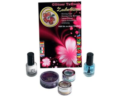 EULENSPIEGEL 730560 Glitzer Tattoo-Set Zauberblüten