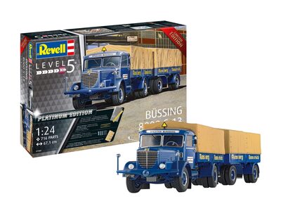 REVELL 07580 1:24 Büssing 8000 S 13 mit Trailer 'Platinum Edition'