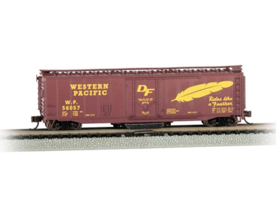 BACHMANN 16367 N 50' Plug Door Track Cleaning Box Car, Western Pacific