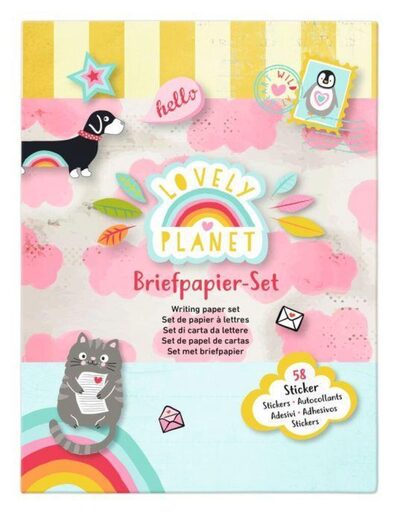 MOSES. VERLAG 026289 Lovely Planet Briefpapier-Set