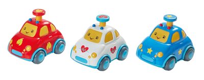 HAPPY PEOPLE 40291 Baby press und go Autos, sortiert