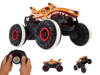 HOT WHEELS HGV87 Hot Wheels R/C Tiger Shark Monster Truck, ferngesteuertes Auto