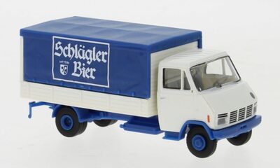 BREKINA 37734 1:87 / H0 Steyr 590 Getränkeaufbau 1970, Schlägler Bier,