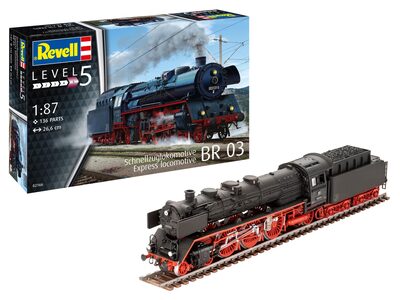 REVELL 02166 1:87 H0 Schnellzuglokomotive BR03 Modellbausatz