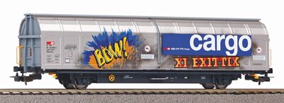 PIKO 58985 H0 Großraumschiebewandwagen Hbbillnss mit Graffiti, SBB, Ep. VI