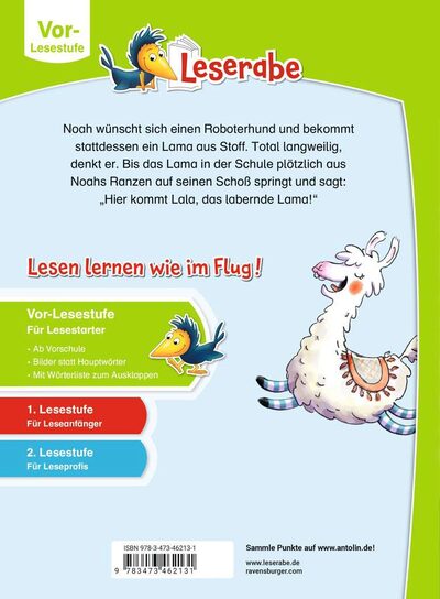 RAVENSBURGER 46213 Leserabe - Vor-Lesestufe: Lala, das labernde Lama