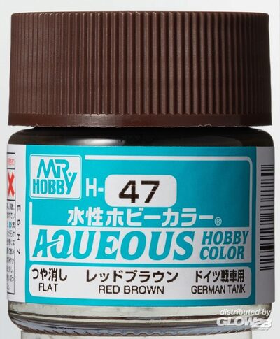 MR HOBBY - GUNZE H-047 Mr Hobby -Gunze Aqueous Hobby Colors (10 ml) Red Brown [30