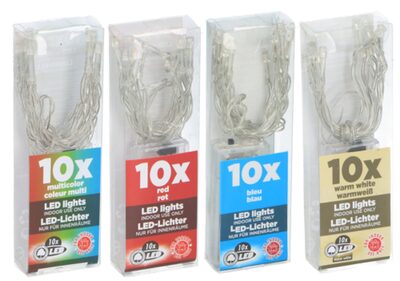 idee+spiel 79033 LED-Lichterkette mit 10 Lichtern, sortiert