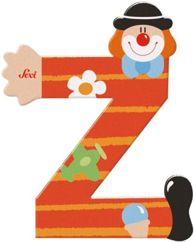 SEVI 81762 Holzbuchstabe Z Clown 10 cm