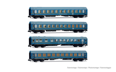 ARNOLD HN4481 N 4-tlg. Set „Tourex“ Nr. 2/2 aus 1 x WR + 1 x SD + 2 x WLAB Wagen, DR, Ep. III