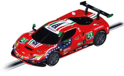 CARRERA 20064284 Carrera GO!!! Autorennbahn Fahrzeug 1:43 Ferrari 296 GT3 'AF Corse, No.21' (IMSA, Weatherte