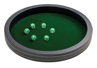 PHILOS 3203 Würfelbrett, groß, Kunstleder, 350 mm