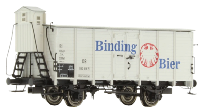 BRAWA 49040 H0 Gedeckter Güterwagen G10 „Binding Bier“, DB, Ep. III