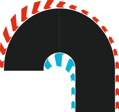 CARRERA 50052005 Carrera Hybrid KI Gaming Rennaction Zubehör Hairpin Curve 180° L/R