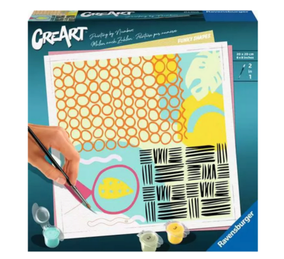 RAVENSBURGER 23639 CreArt Funky Shapes - Malen nach Zahlen für Erwachsene