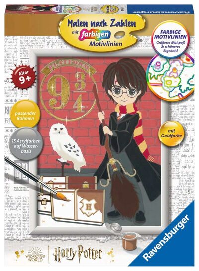 RAVENSBURGER 20163 Malen nach Zahlen Abfahrt nach Hogwarts