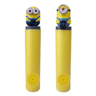 HAPPY PEOPLE 16411 MINIONS FOAM SHOOTER Wasserspritze, 2-fach sortiert