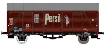 EXACT TRAIN EX23404 H0 Gedeckter Wagen Bremen Gm / Gms39 'Persil', DB, Ep. III