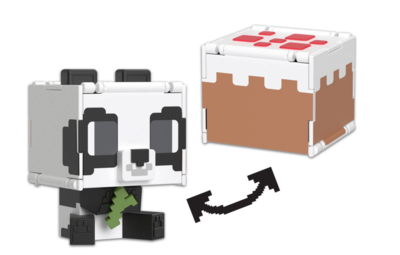MATTEL HTL48 Minecraft Flippin' Spielfigur Panda + Cake
